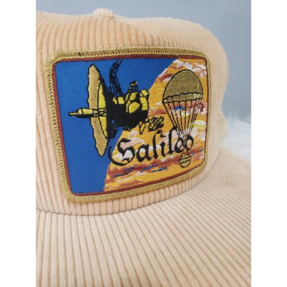 Vintage‎ NASA GALILEO Trucker Mesh Corduroy Satellite Snapback Ball Hat Cap - Picture 2 of 9